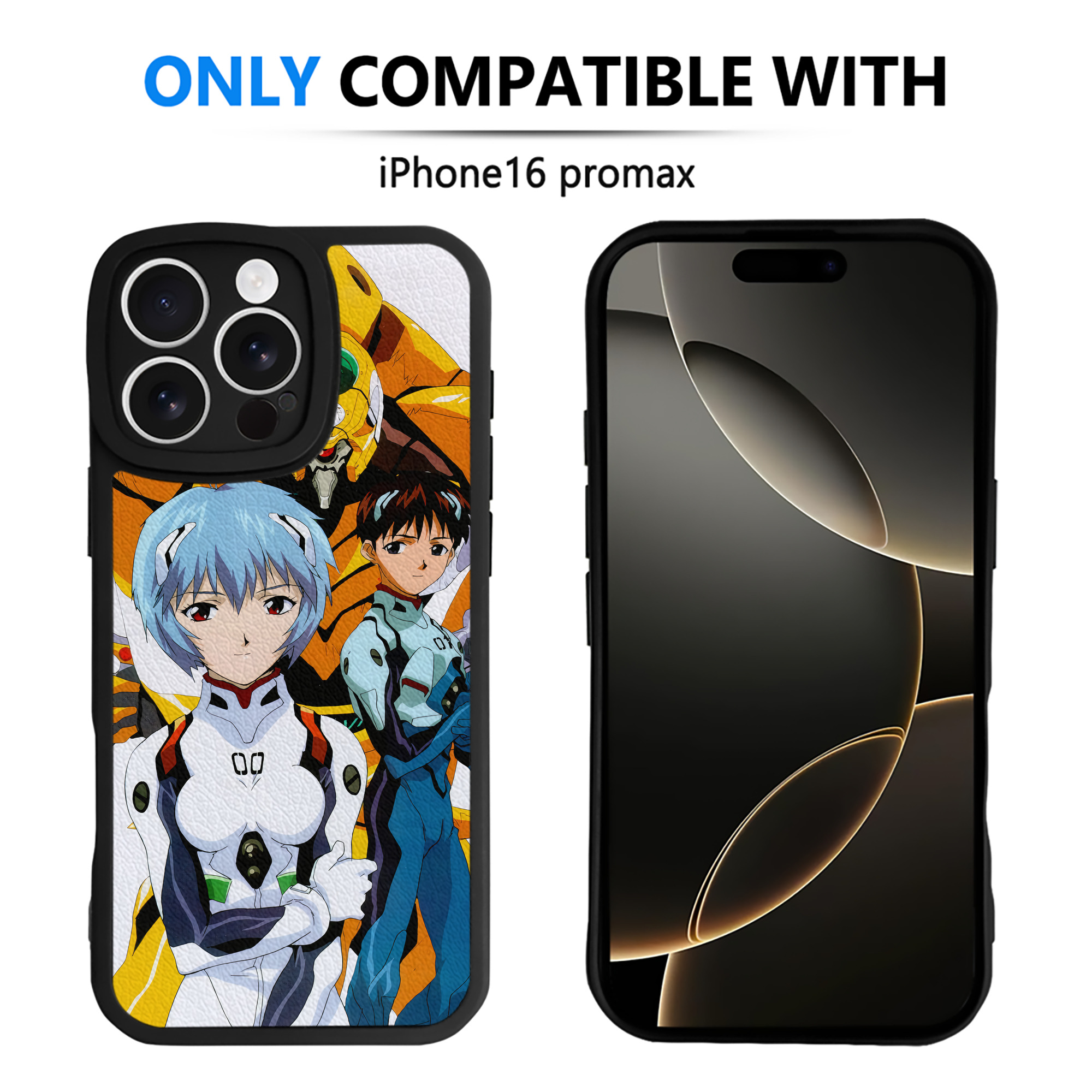 （画像用） EVA 新世紀エヴァンゲリオン 【iPhone 16シリーズ対応】シリコンスマホケース（レザー調） 材質：シリコン